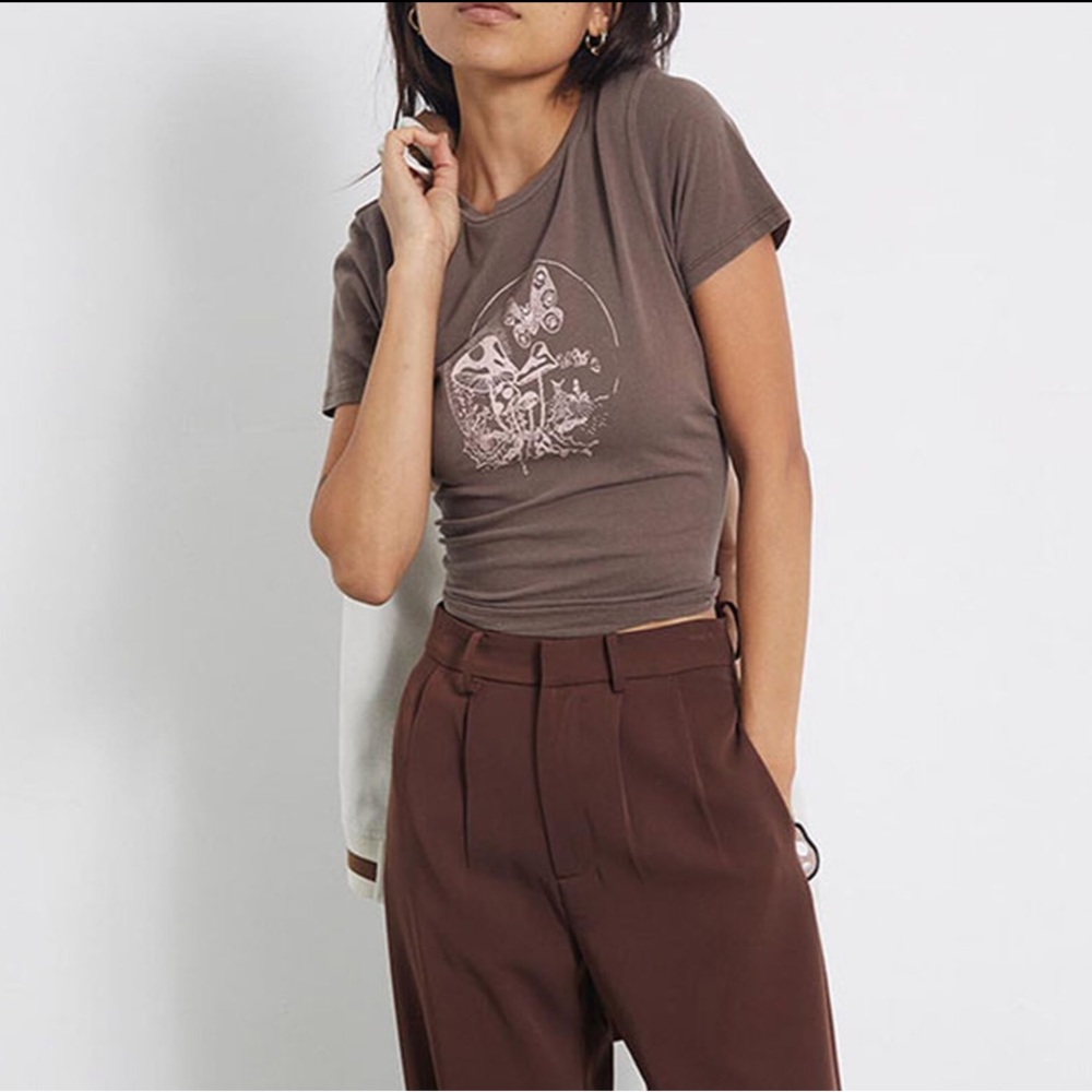 Golden Hour Butterfly Mushroom T Shirt